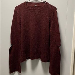 American Eagle Outfitters Cropped Cutout Sweater